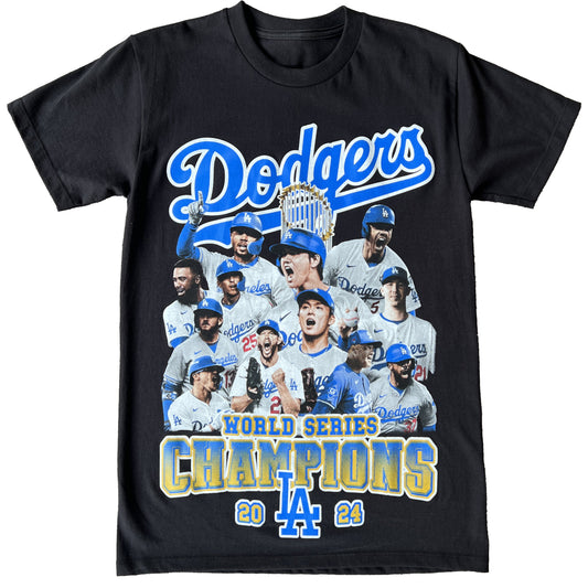 Dodgers World Champs 24 Screen Graphic Tee
