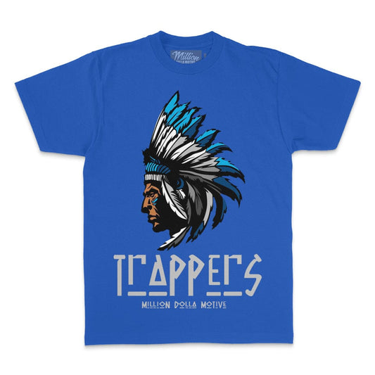 Trappers - Blue on Royal Blue T-Shirt