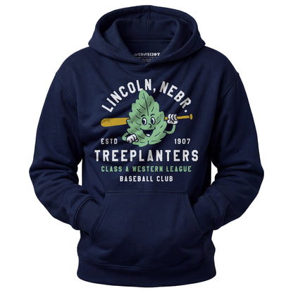 Lincoln Treeplanters - Nebraska - Vintage Defunct Baseball Teams - Unisex Hoodie
