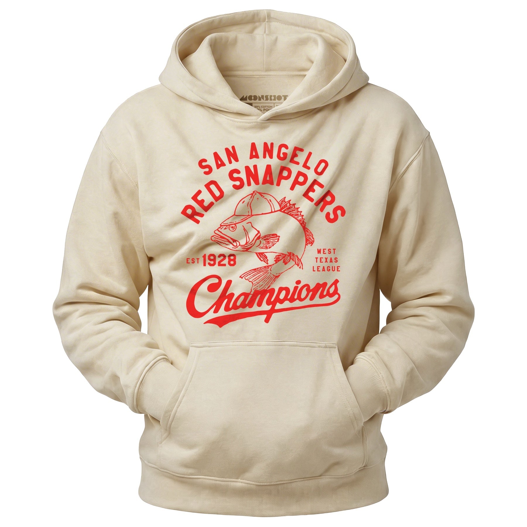 San Angelo Red Snappers - Texas - Vintage Defunct Baseball Teams - Unisex Hoodie - Private Fashion Collection 