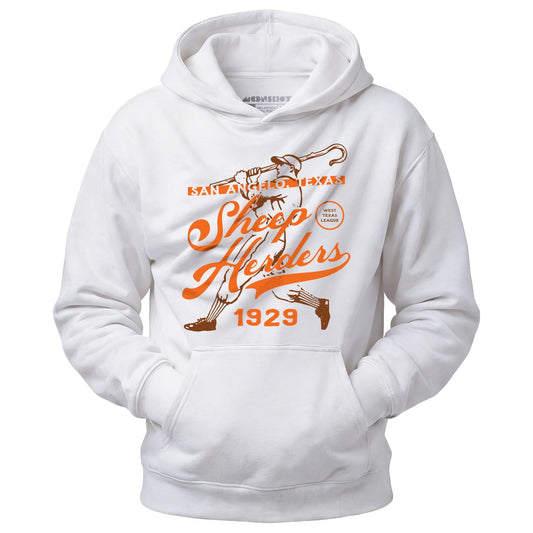 San Angelo Sheep Herders - Texas - Vintage Defunct Baseball Teams - Unisex Hoodie - Private Fashion Collection 