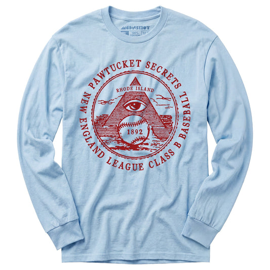 Pawtucket Secrets - Rhode Island - Vintage Defunct Baseball Teams - Long Sleeve T-Shirt - Private Fashion Collection 