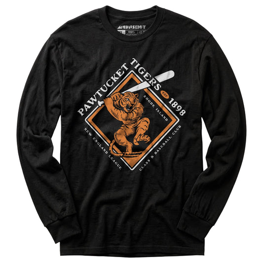 Pawtucket Tigers - Rhode Island - Vintage Defunct Baseball Teams - Long Sleeve T-Shirt - Private Fashion Collection 