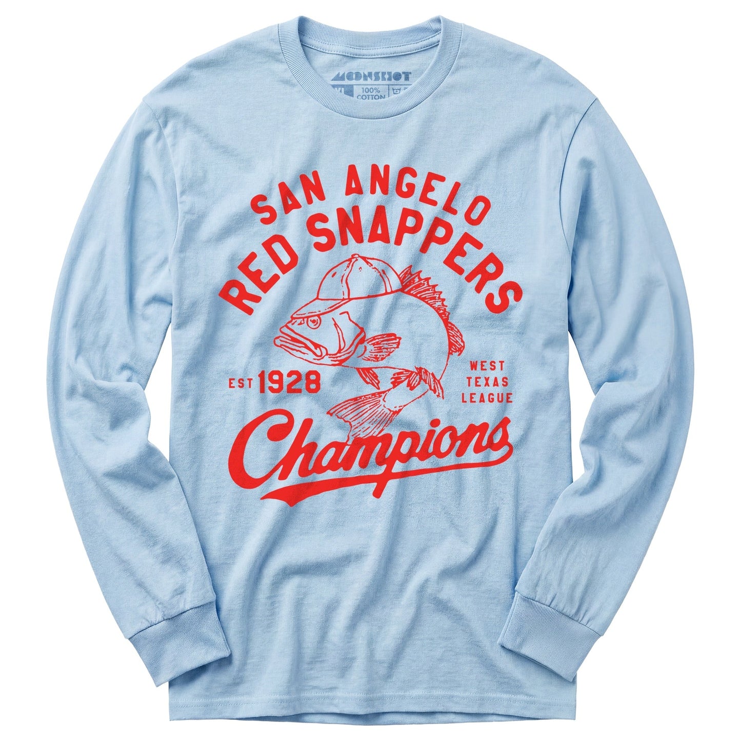 San Angelo Red Snappers - Texas - Vintage Defunct Baseball Teams - Long Sleeve T-Shirt - Private Fashion Collection 