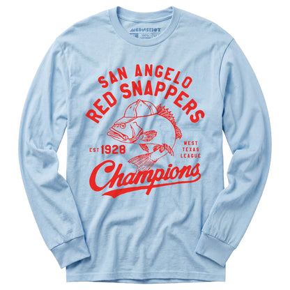 San Angelo Red Snappers - Texas - Vintage Defunct Baseball Teams - Long Sleeve T-Shirt - Private Fashion Collection 