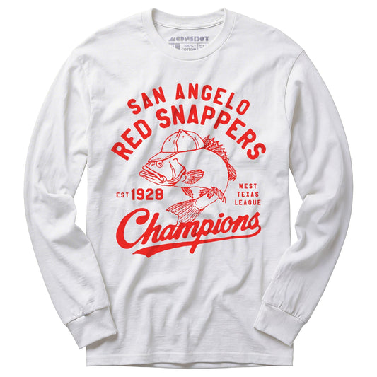 San Angelo Red Snappers - Texas - Vintage Defunct Baseball Teams - Long Sleeve T-Shirt - Private Fashion Collection 