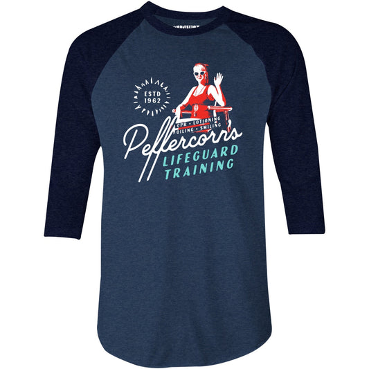 Peffercorn's Lifeguard Training v2 - 3/4 Sleeve Raglan T-Shirt - Private Fashion Collection 