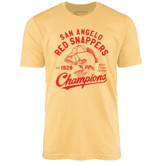 San Angelo Red Snappers - Texas - Vintage Defunct Baseball Teams - Unisex T-Shirt - Private Fashion Collection 