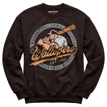 Muscatine Wallopers - Iowa  - Vintage Defunct Baseball Teams - Unisex Sweatshirt - Private Fashion Collection 