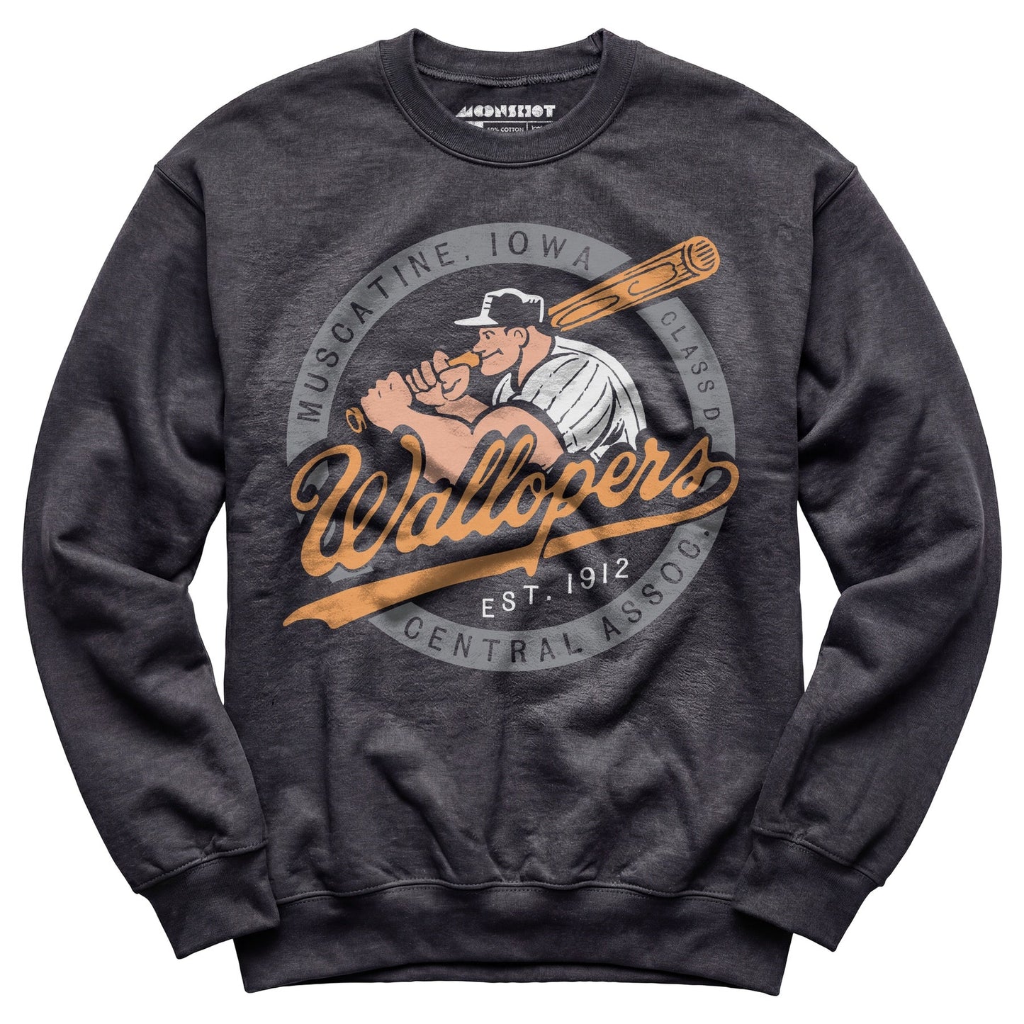 Muscatine Wallopers - Iowa  - Vintage Defunct Baseball Teams - Unisex Sweatshirt - Private Fashion Collection 