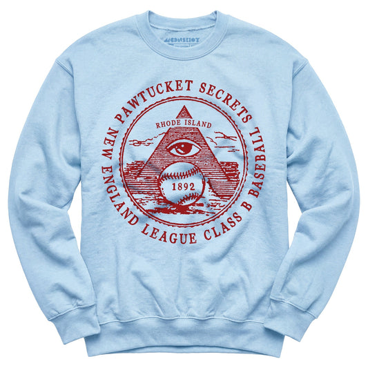 Pawtucket Secrets - Rhode Island - Vintage Defunct Baseball Teams - Unisex Sweatshirt - Private Fashion Collection 