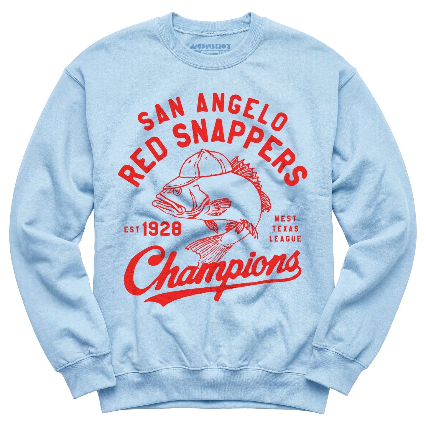 San Angelo Red Snappers - Texas - Vintage Defunct Baseball Teams - Unisex Sweatshirt - Private Fashion Collection 
