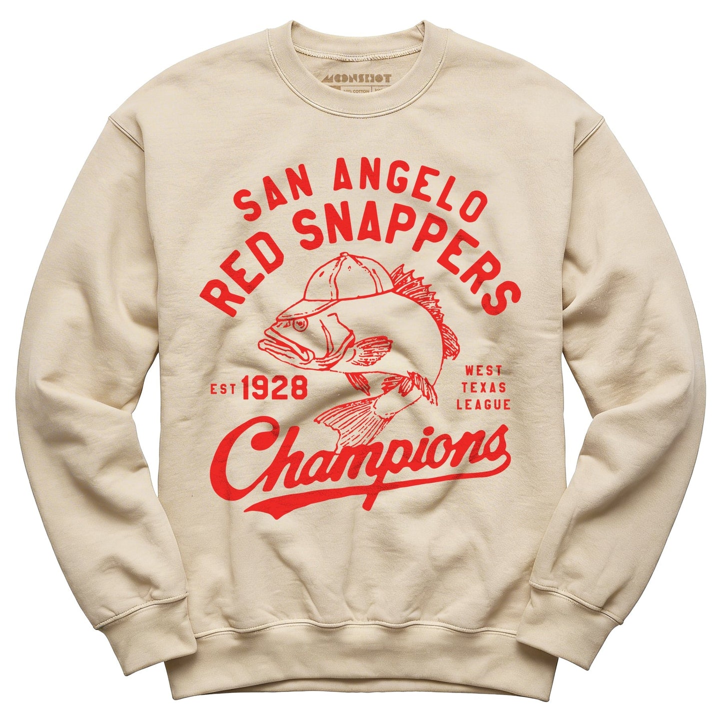 San Angelo Red Snappers - Texas - Vintage Defunct Baseball Teams - Unisex Sweatshirt - Private Fashion Collection 