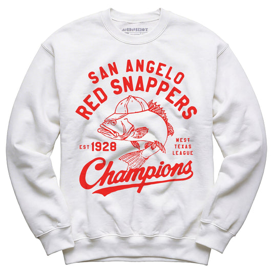 San Angelo Red Snappers - Texas - Vintage Defunct Baseball Teams - Unisex Sweatshirt - Private Fashion Collection 