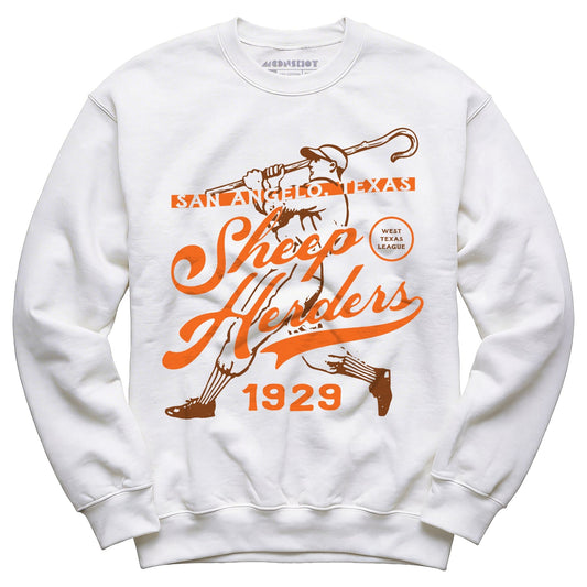 San Angelo Sheep Herders - Texas - Vintage Defunct Baseball Teams - Unisex Sweatshirt - Private Fashion Collection 