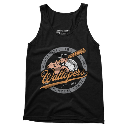 Muscatine Wallopers - Iowa  - Vintage Defunct Baseball Teams - Unisex Tank Top - Private Fashion Collection 