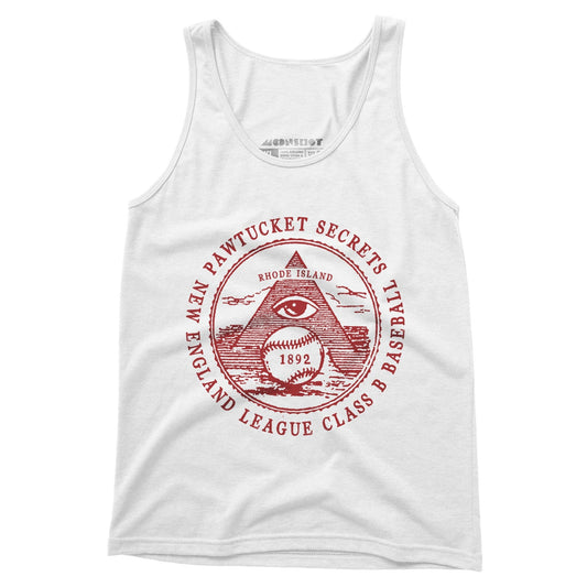 Pawtucket Secrets - Rhode Island - Vintage Defunct Baseball Teams - Unisex Tank Top - Private Fashion Collection 