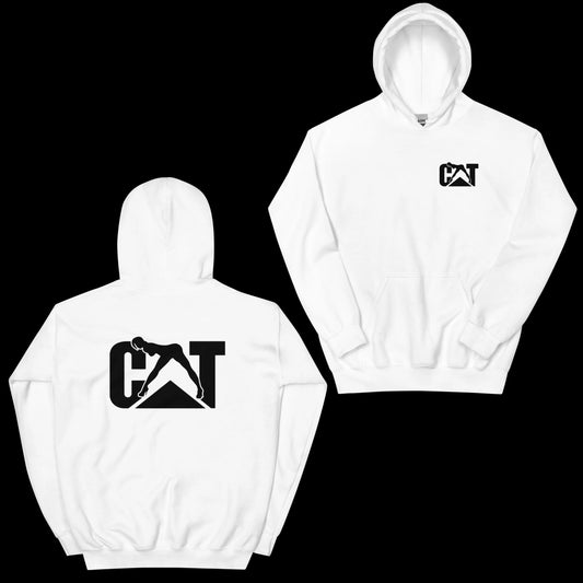 Cat With Woman Hoodie - Casual Lady Cat White Hoodies Double Side unisex Hoodie - Private Fashion Collection 